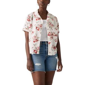 imageLevis Womens Bennie Camp Shirt Also Available in PlusNew Floral Coral Blush