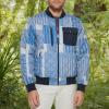 imageLevis Mens Diamond Quilted Bomber JacketLight Blue Print