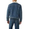 imageLevis Mens Sherpa Trucker JacketNew Dark Stonewash Non Stretch