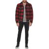 imageLevis Mens Sherpa Trucker JacketRed PlaidBlack