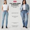 imageLevis Womens 724 High Rise Straight JeansCamp Denim Rhinestone
