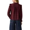 imageLevis Womens Gianna Long Sleeve BlouseNew Small Nea Plaid Tawny Port Flannel