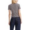imageLevis Womens Muse Short Sleeve Tee ShirtNew Vanilla Stripe Caviar