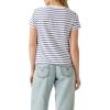 imageLevis Womens Perfect VNeck TShirtNew Emily Stripe Bright White Sunshine Blue