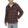 imageLevis mens Plaid Sherpa Lined Hooded Shirt Jacket Regular amp Big amp Tall SizesBitter Chocolate Plaid