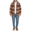 imageLevis mens Plaid Sherpa Lined Hooded Shirt Jacket Regular amp Big amp Tall SizesBrown Caf Plaid