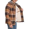 imageLevis mens Plaid Sherpa Lined Hooded Shirt Jacket Regular amp Big amp Tall SizesBrown Caf Plaid