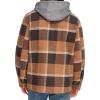 imageLevis mens Plaid Sherpa Lined Hooded Shirt Jacket Regular amp Big amp Tall SizesBrown Caf Plaid