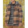 imageLevis mens Plaid Sherpa Lined Hooded Shirt Jacket Regular amp Big amp Tall SizesBrown Caf Plaid