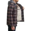imageLevis mens Plaid Sherpa Lined Hooded Shirt Jacket Regular amp Big amp Tall SizesBrown Glen Plaid