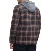 imageLevis mens Plaid Sherpa Lined Hooded Shirt Jacket Regular amp Big amp Tall SizesBrown Glen Plaid