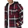 imageLevis mens Plaid Sherpa Lined Hooded Shirt Jacket Regular amp Big amp Tall SizesBurgundy
