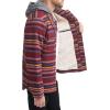 imageLevis mens Plaid Sherpa Lined Hooded Shirt Jacket Regular amp Big amp Tall SizesBurgundy Stripe Plaid