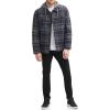 imageLevis mens Plaid Sherpa Lined Hooded Shirt Jacket Regular amp Big amp Tall SizesGreyNavy Plaid