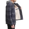 imageLevis mens Plaid Sherpa Lined Hooded Shirt Jacket Regular amp Big amp Tall SizesGreyNavy Plaid