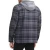 imageLevis mens Plaid Sherpa Lined Hooded Shirt Jacket Regular amp Big amp Tall SizesGreyNavy Plaid