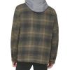 imageLevis mens Plaid Sherpa Lined Hooded Shirt Jacket Regular amp Big amp Tall SizesHooded Green Ombre Plaid