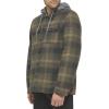 imageLevis mens Plaid Sherpa Lined Hooded Shirt Jacket Regular amp Big amp Tall SizesHooded Green Ombre Plaid