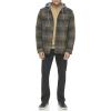 imageLevis mens Plaid Sherpa Lined Hooded Shirt Jacket Regular amp Big amp Tall SizesHooded Green Ombre Plaid
