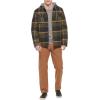 imageLevis mens Plaid Sherpa Lined Hooded Shirt Jacket Regular amp Big amp Tall SizesHooded OliveBlack Plaid