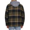 imageLevis mens Plaid Sherpa Lined Hooded Shirt Jacket Regular amp Big amp Tall SizesHooded OliveBlack Plaid