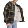 imageLevis mens Plaid Sherpa Lined Hooded Shirt Jacket Regular amp Big amp Tall SizesHooded OliveBlack Plaid