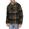 imageLevis mens Plaid Sherpa Lined Hooded Shirt Jacket Regular amp Big amp Tall SizesHooded OliveBlack Plaid