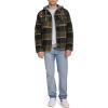 imageLevis mens Plaid Sherpa Lined Hooded Shirt Jacket Regular amp Big amp Tall SizesHooded OliveBlack Plaid