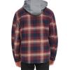 imageLevis mens Plaid Sherpa Lined Hooded Shirt Jacket Regular amp Big amp Tall SizesHooded Red Ombre Plaid