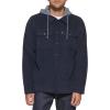 imageLevis mens Plaid Sherpa Lined Hooded Shirt Jacket Regular amp Big amp Tall SizesNavy Corduroy
