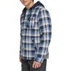 imageLevis mens Plaid Sherpa Lined Hooded Shirt Jacket Regular amp Big amp Tall SizesNavyBlue Plaid