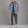 imageLevis mens Plaid Sherpa Lined Hooded Shirt Jacket Regular amp Big amp Tall SizesNavyBlue Plaid