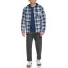 imageLevis mens Plaid Sherpa Lined Hooded Shirt Jacket Regular amp Big amp Tall SizesNavyBlue Plaid