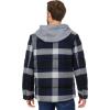 imageLevis mens Plaid Sherpa Lined Hooded Shirt Jacket Regular amp Big amp Tall SizesNavyWhite Buffalo Plaid