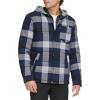 imageLevis mens Plaid Sherpa Lined Hooded Shirt Jacket Regular amp Big amp Tall SizesNavyWhite Buffalo Plaid