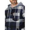 imageLevis mens Plaid Sherpa Lined Hooded Shirt Jacket Regular amp Big amp Tall SizesNavyWhite Buffalo Plaid