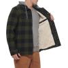 imageLevis mens Plaid Sherpa Lined Hooded Shirt Jacket Regular amp Big amp Tall SizesOlive Buffalo Check