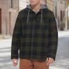 imageLevis mens Plaid Sherpa Lined Hooded Shirt Jacket Regular amp Big amp Tall SizesOlive Buffalo Check