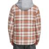 imageLevis mens Plaid Sherpa Lined Hooded Shirt Jacket Regular amp Big amp Tall SizesOrange Ombre