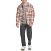 imageLevis mens Plaid Sherpa Lined Hooded Shirt Jacket Regular amp Big amp Tall SizesOrange Ombre