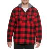 imageLevis mens Plaid Sherpa Lined Hooded Shirt Jacket Regular amp Big amp Tall SizesRed Buffalo Check