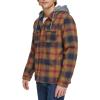 imageLevis mens Plaid Sherpa Lined Hooded Shirt Jacket Regular amp Big amp Tall SizesRed Gold Ombre Plaid
