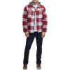 imageLevis mens Plaid Sherpa Lined Hooded Shirt Jacket Regular amp Big amp Tall SizesRed Navy Skater Plaid