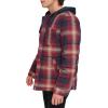 imageLevis mens Plaid Sherpa Lined Hooded Shirt Jacket Regular amp Big amp Tall SizesRed Ombre