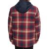 imageLevis mens Plaid Sherpa Lined Hooded Shirt Jacket Regular amp Big amp Tall SizesRed Ombre