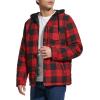 imageLevis mens Plaid Sherpa Lined Hooded Shirt Jacket Regular amp Big amp Tall SizesRedBlack Buffalo Plaid