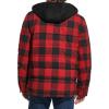 imageLevis mens Plaid Sherpa Lined Hooded Shirt Jacket Regular amp Big amp Tall SizesRedBlack Buffalo Plaid