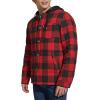 imageLevis mens Plaid Sherpa Lined Hooded Shirt Jacket Regular amp Big amp Tall SizesRedBlack Buffalo Plaid