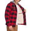imageLevis mens Plaid Sherpa Lined Hooded Shirt Jacket Regular amp Big amp Tall SizesRedBlack Plaid