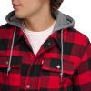 imageLevis mens Plaid Sherpa Lined Hooded Shirt Jacket Regular amp Big amp Tall SizesRedBlack Plaid